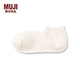 MUJI 男女通用 合腳直角圖案編織 運動(dòng)船襪 無(wú)性別 男款女款 DAF24A3S 米白色 23-25cm/36-40碼