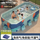 西哈泳士免充氣兒童游泳室外可折疊家用戶(hù)外大型支架水池家庭嬰兒游泳桶 1.6米 鯨魚(yú)藍【樂(lè )享套餐】特厚5層夾網(wǎng)支架