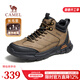 駱駝（CAMEL）男鞋冬季加絨保暖戶(hù)外登山鞋厚底增高防滑舒適徒步運動(dòng)鞋子男 G13W379077 卡其 42