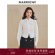MAXRIENY【2件8折】【商場(chǎng)同款】清新中式襯衫女刺繡編織帶上衣收腰開(kāi)叉 白色 S 01/34