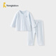 童泰（TONGTAI）寶寶睡衣夏季純棉套裝女童家居服男童空調服上衣褲子藍色100cm