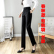 衣品飾衛春季新款西裝褲女上班職業(yè)褲西褲工裝褲工褲正裝工作褲西服褲長(cháng)褲 黑色 春秋款 雙側口袋  長(cháng)褲 S 適合91-98斤