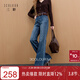 三彩2025冬季新款喇叭褲牛仔褲長(cháng)褲修身顯瘦M