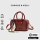 CHARLIE&KELLI CK品牌包包女款潮流波士頓包2026年款情人節禮物手提單肩斜挎包 安可拉紅【代寫(xiě)賀卡 贈禮袋】