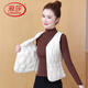 浪莎羽絨棉馬甲女新款2026秋冬季背心內穿加絨保暖修身坎肩馬夾內膽 米白色 L 85-95斤