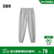 森馬（Semir）休閑褲女冬季發(fā)熱抑菌抓絨純色束腳長(cháng)褲保暖百搭女生101724127013