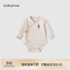 babylove新生兒包屁衣春秋款純棉嬰兒衣服三角哈衣彩棉寶寶爬服家居服