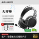 覓聲天秤座頭戴式電競游戲耳機高音質(zhì)高解析專(zhuān)業(yè)電腦監聽(tīng)3.5mm有線(xiàn)音樂(lè )HiFi耳機 3.5mm帶麥鍛影黑-入會(huì )贈迷你聲卡