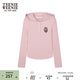 Teenie Weenie小熊女裝連帽長(cháng)袖T恤冬季半開(kāi)襟休閑學(xué)院時(shí)尚上衣 粉色 S (160)