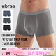 ubras【純棉】透氣網(wǎng)眼男士?jì)妊澞兄醒慕茄?條裝 黑+霧藍+鴿羽灰XXXL