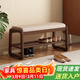 爰京實(shí)木換鞋凳穿鞋凳小凳子入戶(hù)板凳床尾凳門(mén)口鞋架家用多層80cm