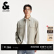杰克·瓊斯（JACK&JONES）男裝春季新款商務(wù)休閑通勤金屬logo寬松翻領(lǐng)襯衫外套2253O3005 C02倫敦霧  常規 XL