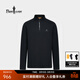 比音勒芬【輕量親膚】春秋季男士時(shí)尚上衣輕戶(hù)外休閑運動(dòng)立領(lǐng)長(cháng)袖T恤百搭 07黑 XL （110）