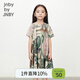 jnby by JNBY江南布衣童裝全棉A字短袖連衣裙森林動(dòng)物會(huì )夏女童兒童1O5G13320 909/粉咖系 140 cm