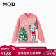 馬騎頓（MQD）冬季新品女大童學(xué)院風(fēng)卡通可愛(ài)保暖半高領(lǐng)毛衣