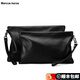 Marcue karos手包男牛皮新款時(shí)尚信封包真皮手抓包商務(wù)休閑男士手拿包軟皮夾包 黑色小號手包