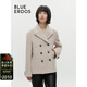 BLUE ERDOS100%羊毛毛呢大衣女秋冬復古加厚保暖西裝大衣B246K6003 綠卡其 S