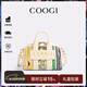COOGI【祝緒丹同款】包包女款輕奢女士手提斜挎托特包女情人節生日禮物 米白色【真皮面料】
