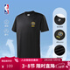 NBA官方-湖人/勇士 休閑男女運動(dòng)夏季寬松速干T恤短袖 掘金隊/黑色-速干T恤 XL