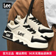 Lee板鞋男士休閑鞋2026新款男鞋女鞋厚底情侶舒適運動(dòng)鞋子男潮跑步鞋 黑色 42 男款 皮鞋碼
