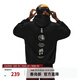 FPA自然元素logo戶(hù)外運動(dòng)圖案衛衣 秋冬季潮印花重磅套頭連帽情侶裝 黑色 L