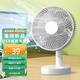 小米白桌面小風(fēng)扇靜音空氣循環(huán)USB可充電臺式家用辦公室學(xué)生宿舍床頭大風(fēng)力便攜制冷電風(fēng)扇大扇面 四擋風(fēng)力+插電款【雪山白】