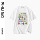 品立（PINLI）PINLI品立夏季新款燙鉆字母印花圓領(lǐng)短袖T恤男士BG242111039 白色 M M170體重130斤以下