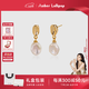 Amber Lollipop安鉑洛利巴洛克珍珠耳墜女耳釘耳環(huán)三八女神節生日禮物送女友老婆 金色-白花瓣