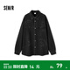 森馬（Semir）森柔牛仔|長(cháng)袖襯衫男復古水洗牛仔外套秋冬季寬松上衣內搭外穿 牛仔水洗黑98201 L