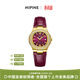 西普尼金表（HIPINE）金表女防水石英表輕奢純金999黃金手表進(jìn)口機芯女生日禮物 【浪漫紫-紫帶】金重3.5g+
