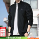 阿迪達斯（adidas）外套男 26春季新款運動(dòng)休閑服立領(lǐng)開(kāi)衫外套透氣防風(fēng)針織上衣夾克 黑色/豎邊條紋/店長(cháng)主推款 L