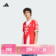 adidas速干拜仁慕尼黑球迷版主場(chǎng)足球短袖球衣男夏季阿迪達斯 亮粉紅熒光   M