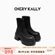 CHERY KALLY琪凱莉【絨境履跡】厚底襪靴女2026春夏新款復古時(shí)尚短筒靴子5609