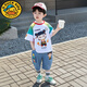 G.duck哪咤衣服男童夏裝套裝2026新款兒童短袖時(shí)髦炸街夏季帥氣運動(dòng)衣服 紅色 套裝 90 cm
