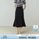 范思藍恩23FS12008 人魚(yú)公主 魚(yú)尾裙半身裙女中長(cháng)款夏季高腰a字裙 黑色 S