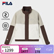 FILA 斐樂(lè )官方女士棉服2026春新款時(shí)尚休閑寬松拼色夾克保暖外套 深土色-BN M 165/84A/M