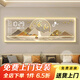守燈人沙發(fā)背景墻裝飾畫(huà)鐘表掛鐘客廳墻掛畫(huà)2025新款山水時(shí)鐘壁畫(huà) 家和萬(wàn)事興A 160*55畫(huà)帶燈插電+插電電子屏