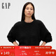 蓋璞女裝2025冬季新款寬松微燈籠袖圓領(lǐng)針織衫休閑上衣美版844752