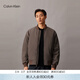 Calvin Klein高級成衣系列秋冬男士商務(wù)休閑通勤挺括ck棒球領(lǐng)飛行員夾棉外套 PBX-深灰褐 M