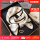 CRANTA KOMEIA秋季真絲圍巾經(jīng)典小馬100%桑蠶絲絲巾領(lǐng)巾媽媽生日禮物送女生女友 米白 高級感送老婆女朋友實(shí)用高檔