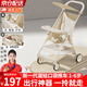 JOT TMM遛娃神器嬰兒推車(chē)輕便折疊可登機旅行口袋推車(chē)可坐可推0-6歲溜 冰島白【送原裝餐盤(pán)+遮陽(yáng)棚】