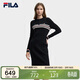 FILA 斐樂(lè )官方女子編織連衣裙2025冬季時(shí)尚修身連身毛衣長(cháng)裙