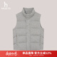 哈吉斯（HAZZYS）男裝 冬款針織羊毛背心【鵝絨】羽絨馬甲男ASFZU0BDU46 灰色GE XL (180/100A 50)