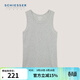 舒雅（Schiesser）男士舒美棉棉質(zhì)打底內衣背心【3件裝】E5/22874V 花灰 M