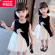樂(lè )芭鼠童裝女童連衣裙夏裝兒童裙子公主裙卡通可愛(ài)中小童嬰幼兒衣服洋氣時(shí)髦女孩寶寶背心紗裙 黑色 120 建議5-6歲 ( 110-120cm )