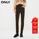 ONLY時(shí)尚通勤彈力高腰小腳褲九分牛仔褲女|124149002 E12 巧克力棕色 S (160) 64A