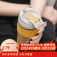 樂(lè )扣樂(lè )扣（LOCK&LOCK）咖啡杯耐熱玻璃水杯子男女學(xué)生便攜式雙飲吸管杯隨手杯500ML黃色