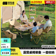 探險者（TAN XIAN ZHE）戶(hù)外蛋卷桌折疊桌便攜式桌椅套裝露營(yíng)桌子一套野餐桌裝備全套擺攤 【一箱裝走 店長(cháng)推薦】120桌+4*卡其月亮椅