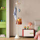 衣炫卡通衣架落地衣帽架掛衣架臥室豎型晾衣架床邊簡(jiǎn)易立式家用收納架 卡通款丨白色丨原木鉤