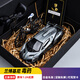 minispace蘭博基尼毒藥veneno仿真合金汽車(chē)模型1:24靜態(tài)金屬擺件生日禮物 蘭博基尼毒藥-銀+自行車(chē)禮盒